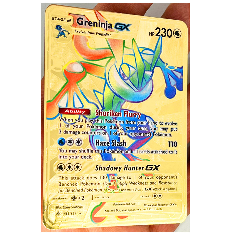 Pokemon Mewtwo Gx Mega Gold Metal Card Exclusive 27 Styles Super Game Collection - 5