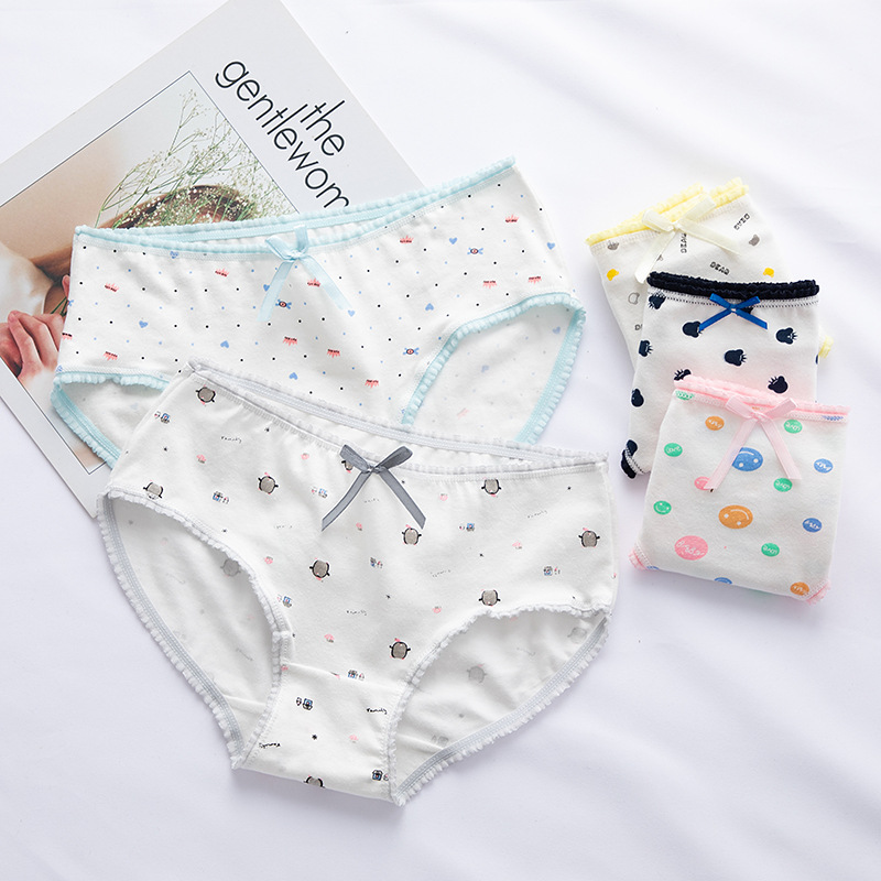 5pack Womens Cute Cartoon Animal Soft Cotton Seamless Panties Girls Sexy Lingerie Underwear Briefs Sanitary Comfort - 23