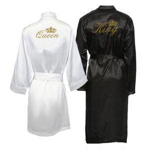 C & King And Queen Bath Robes Couple Kimono Pajamas Mr Mrs Wedding Gift For Bride Groom