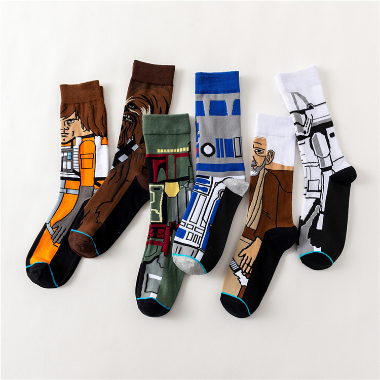 Star Wars Yoda R2d2 Novelty Socks Unisex Cosplay Jedi Knight Stockings For All Seasons - 4