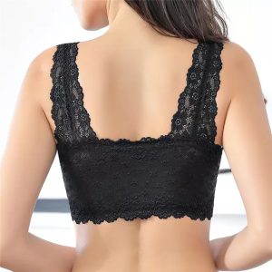 Female Vest Front Zipper Push Up Bra Full Cup Sexy Lace Bras For Women Bralette Top Plus Size Seamless Wireless Gather Brassiere - 2