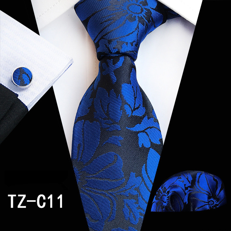 Mens Luxury 100 Silk Tie Set In 71 Colors Plaid Necktie Pocket Square Handkerchief Navy Orange - 29