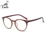 Fashion Women Glasses Frame Men Black Eyeglasses Vintage Round Clear Lens Optical Spectacle - 5