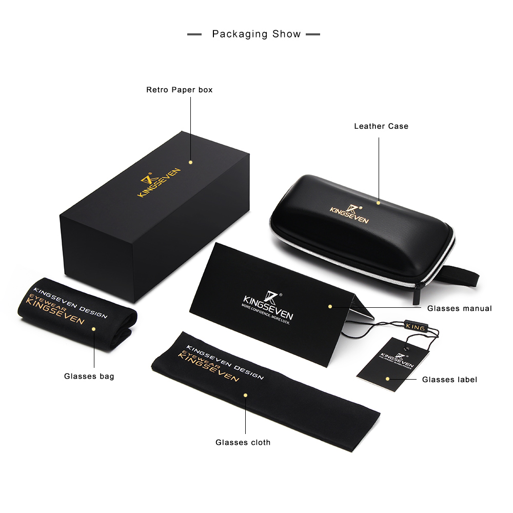 Kingseven Men Vintage Aluminum Polarized Sunglasses Classic Brand Sun Glasses Coating Lens Driving Eyewear For Women - 6