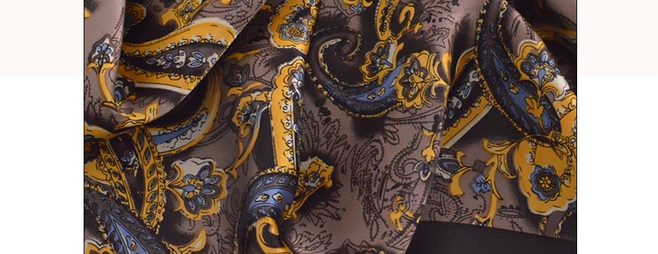 Bysifa Mens Luxury 100 Pure Silk Paisley Scarf Long Fashion Accessory For Business 160x26cm - 10