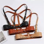 Fashion Women Punk Harajuku O-ring Garters Faux Leather Body Bondage Cage Sculpting Harness Straps Suspenders