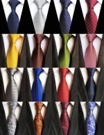 Classic 8cm Tie For Man 100% Silk Luxury Solid Plaid Dots Business Neck Ties Men Suit Cravat Wedding Party Necktie