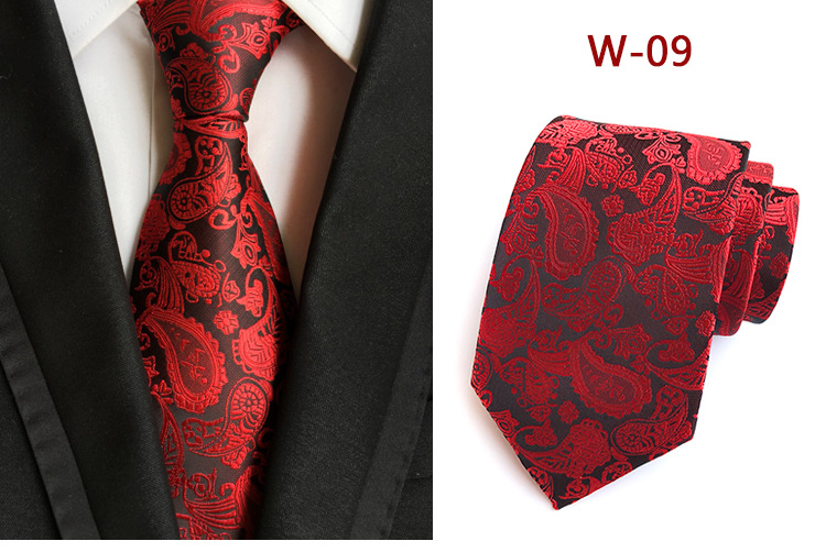 Luxurious 100 Silk 8cm Mens Tie Classic Solid Plaid Dots Design Business Wedding Party Necktie For Suits Cravats - 38