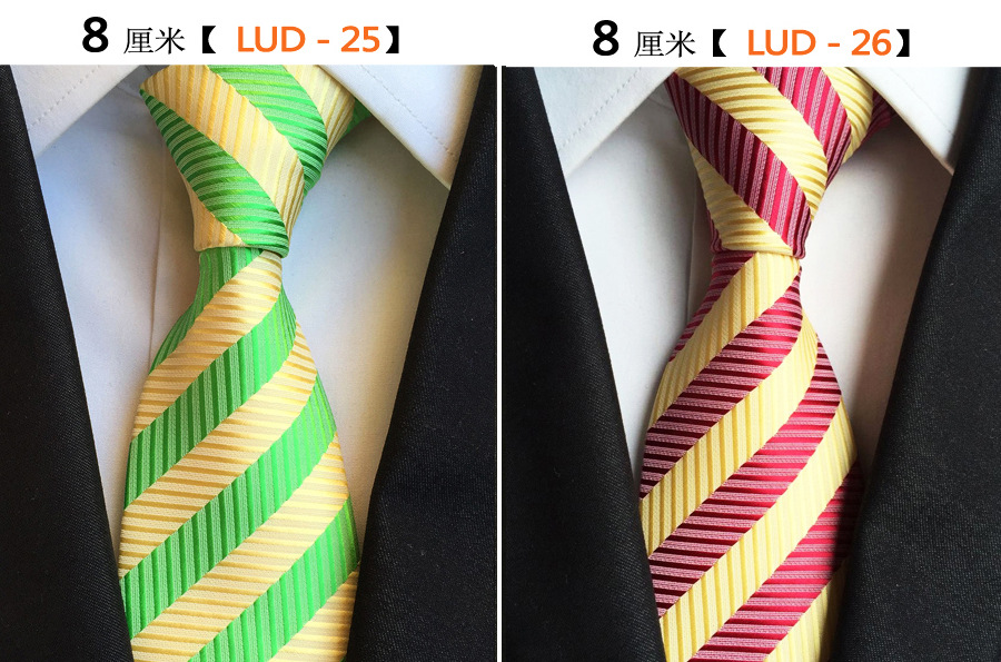 Luxury 100 Silk Mens Ties Formal Business Wedding Party Neckties Classic Plaid Striped Design 8cm Width - 13