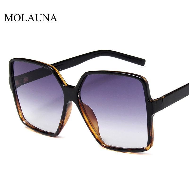 Vintage Oversize Square Sunglasses Women Luxury Brand Big Frame Sun Glasses Black Fashion Gradient Female Oculos - 3