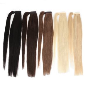 Real Beauty Brazilian Remy Ponytail Wrap Around Horsetail 100% Straight Human Hair 60 100 120g Hairpieces