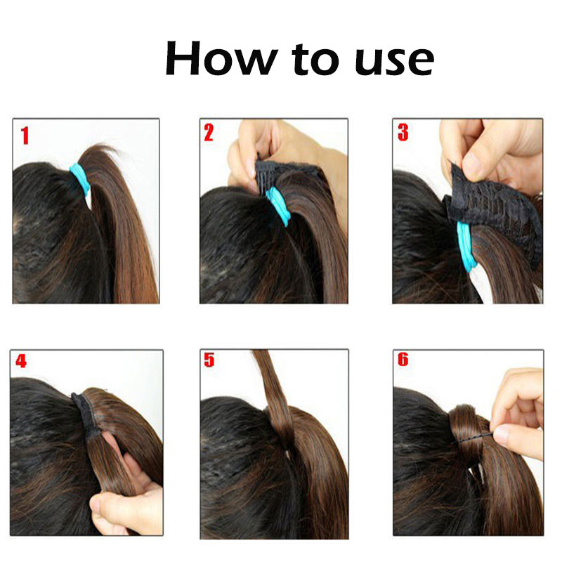 Snoilite 16 Long Synthetic Ponytail Hair Extension Clipin Wraparound Design Fake Hairpiece For Women 2426 Inch - 7