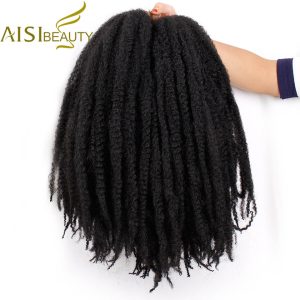 18 Inch Ombre Marley Braids Hair Synthetic Braiding Crochet Extensions Bulk Black Brown Red Colors Available - 2