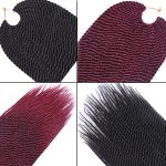 Tomo 16 Inch 20 30strands Ombre Small Crotchet Braid Hair Extension Long Synthetic Senegalese Twist Braiding For Black Women - 5