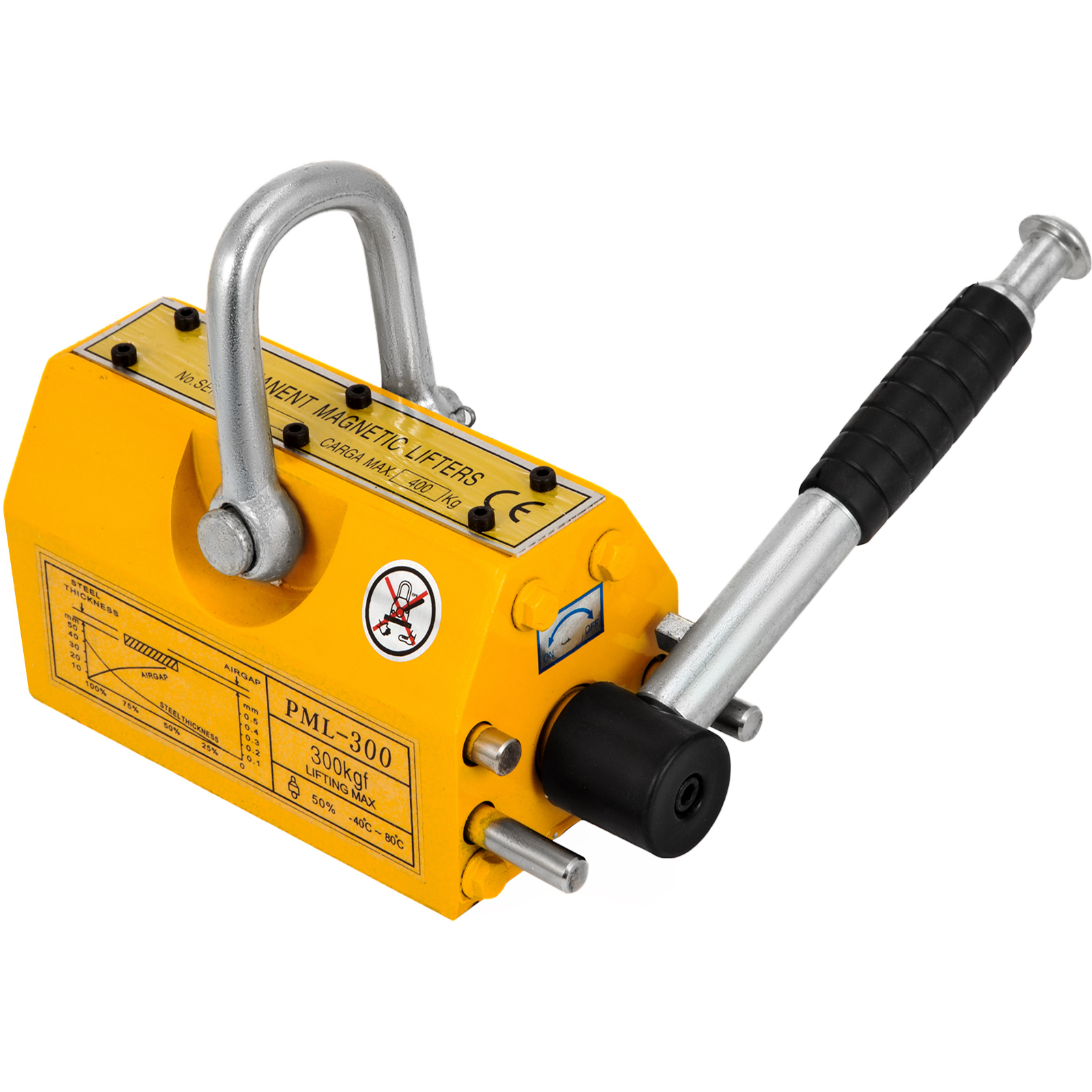 Vevor Neodymium 660lb Magnetic Lifter Heavyduty Steel Crane 300kg Metal Lifting Magnet Hoist - 1