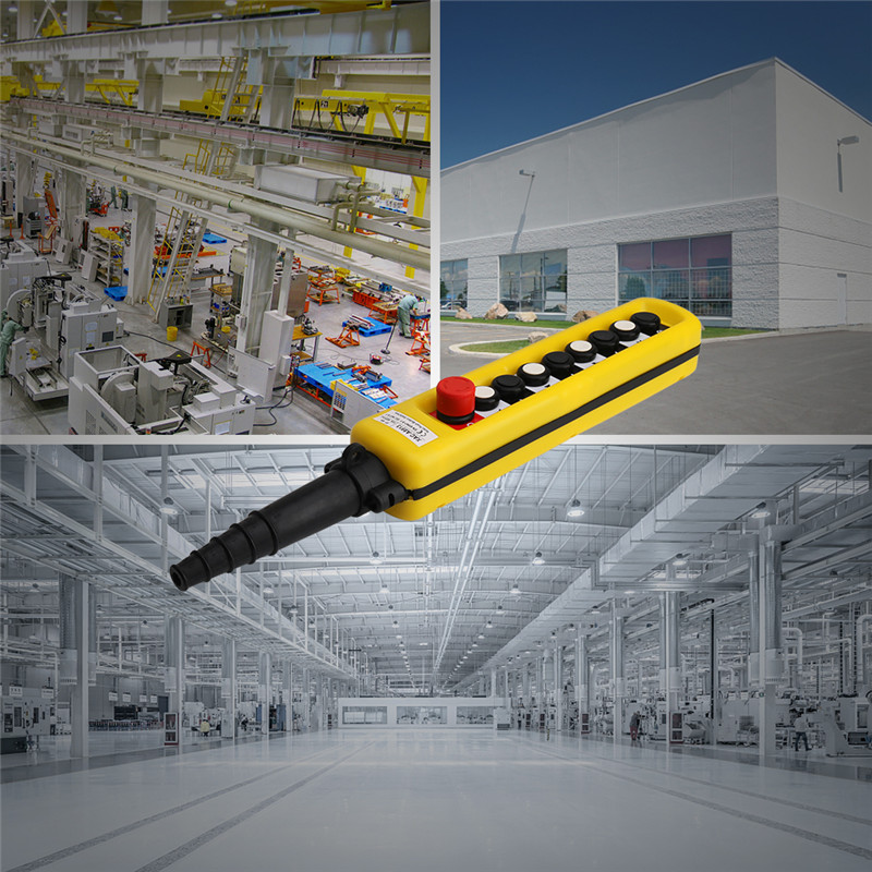 Waterproof Double Speed Crane Pendant Control Station With Emergency Stop Xaca8913 8 Pushbutton Antiextrusion Insulation - 11