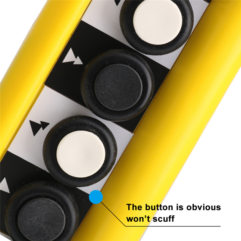 Waterproof Double Speed Crane Pendant Control Station With Emergency Stop Xaca8913 8 Pushbutton Antiextrusion Insulation - 9