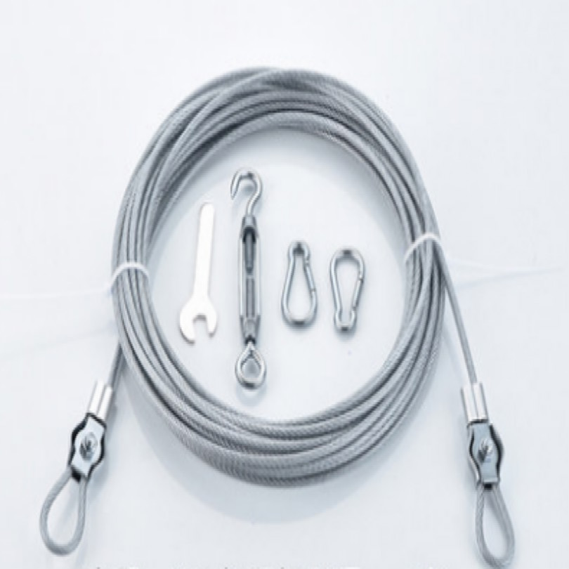 4mm Diameter Stainless Steel Wire Rope Cable Kit With Durable Accessories For Heavyduty Use - 1