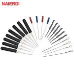 Naierdi 17pcs Locksmith Tool Broken Key Remove Auto Extractor Set Lock Pick Hardware Stainless Steel Diy Handle Tools - 2