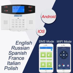 W2bw Lcd Keypad Wifi Gsm Pstn Home Burglar Security Wireless Wire Alarm System Motion Detector App Control Fire Smoke - 2