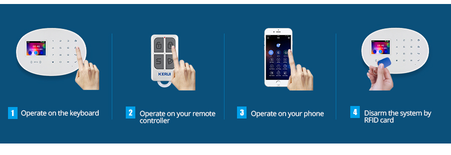Kerui Home Security System Wifi Gsm Alarm Tft Touch Panel Rfid App Control Wireless Burglar Protection - 3