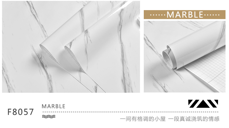 Waterproof Marble Pvc Wallpaper Adhesive Stickers For Kitchen Bathroom Renovation Wash Basin Furniture Upgrade - 18