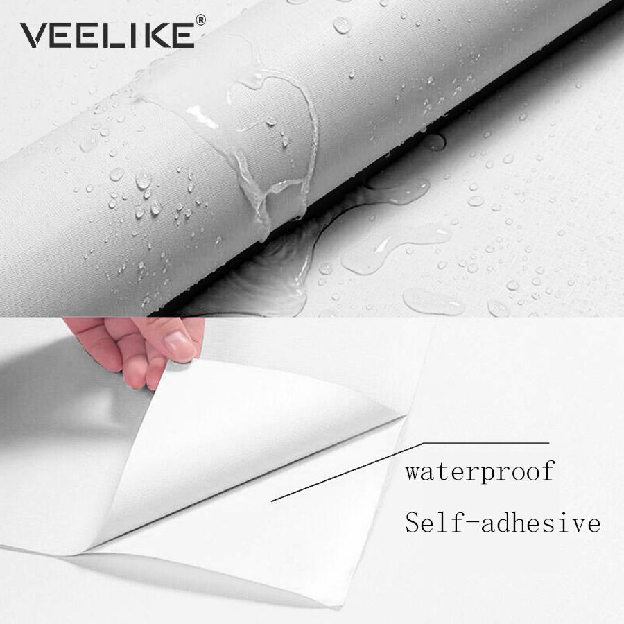 Solid Color Pvc Waterproof Self Adhesive Wallpaper For Living Room Kids Bedroom Decor Vinyl Contact Paper Kitchen Cabinets - 6