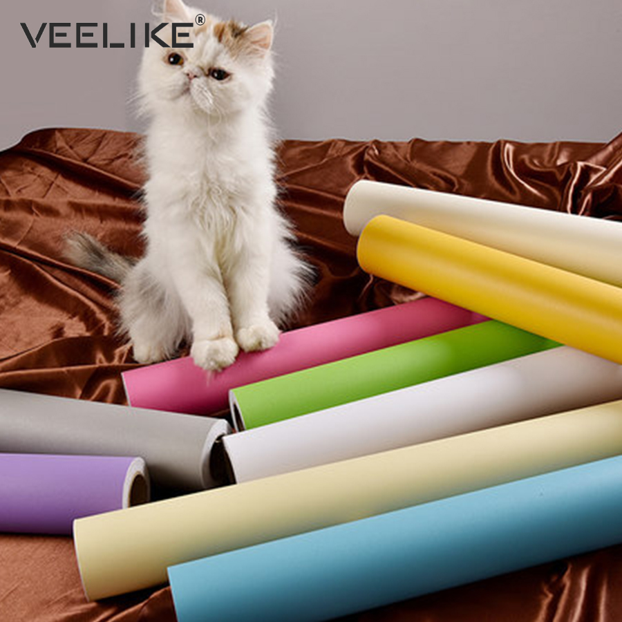 Solid Color Pvc Waterproof Self Adhesive Wallpaper For Living Room Kids Bedroom Decor Vinyl Contact Paper Kitchen Cabinets - 2