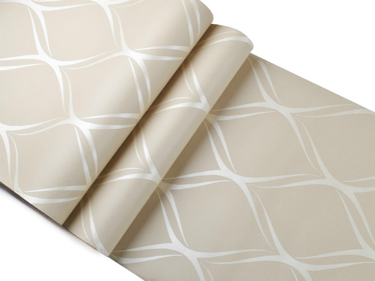 Luxurious Modern Geometric Wallpaper Roll In White Beige Grey Ideal For Bedroom And Living Room Decor - 6