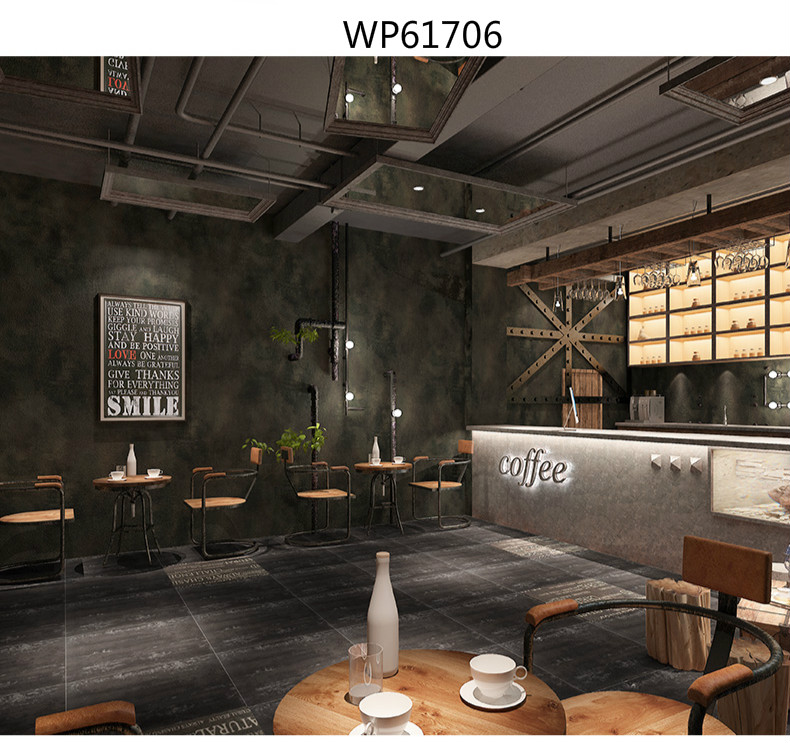 Vintage Grey Cement Style Pvc Wallpaper Roll For Bedroom Living Room Bar Cafe Restaurant Wall Decor - 16