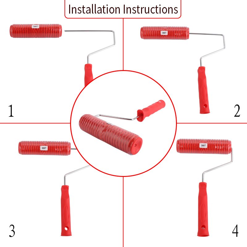 Embossed Pattern Decorative Paint Roller Wall Texture Painting Tool Household Rubber Brush Machine 324t - 10