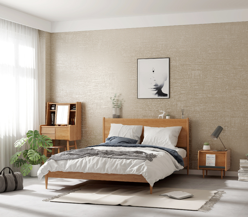 Luxury Modern Textured Wallpaper In White Grey Beige Solid Color Wall Covering For Bedroom Living Room Home Decorations - 38
