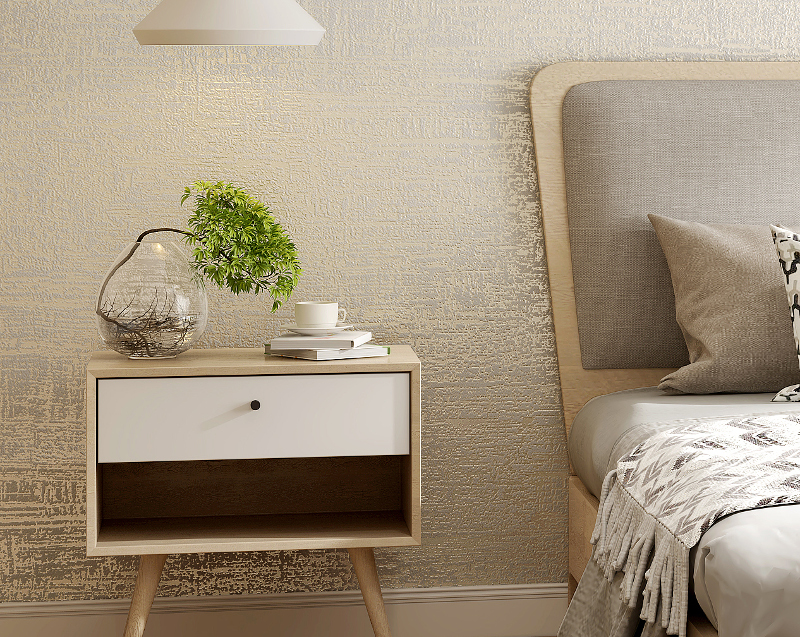 Luxury Modern Textured Wallpaper In White Grey Beige Solid Color Wall Covering For Bedroom Living Room Home Decorations - 28