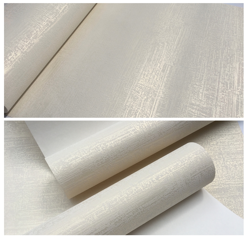 Luxury Modern Textured Wallpaper In White Grey Beige Solid Color Wall Covering For Bedroom Living Room Home Decorations - 3