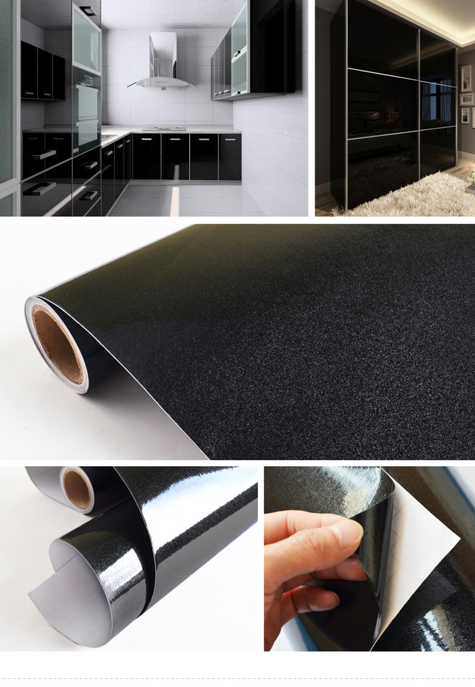 Modern Waterproof Vinyl Marble Wallpaper 1m 2m Selfadhesive Contact Paper For Living Room Decor Solid Color - 29