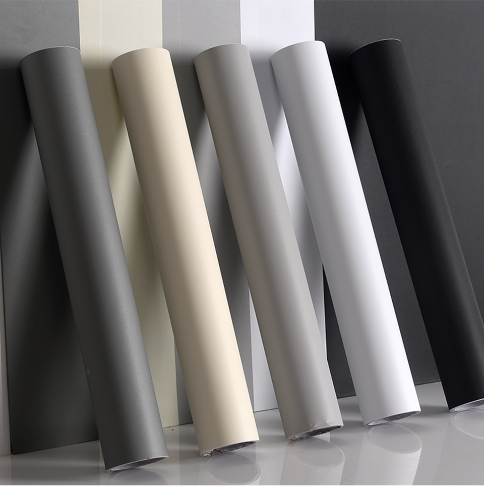 Waterproof Marble Contact Paper Solid Color Vinyl Wallpaper Selfadhesive For Kitchen Cabinets Furniture Living Room Pvc Stickers - 3