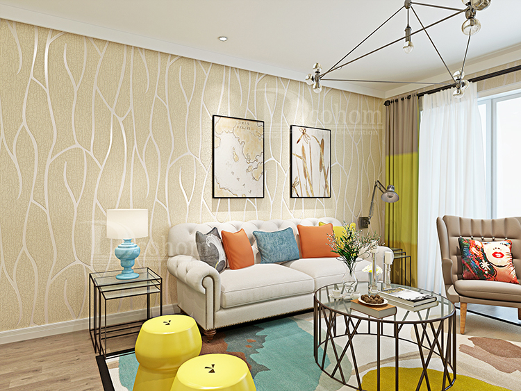 3d Embossed Modern Geometry Striped Wallpaper For Living Room Tv Background Home Decor Wall Paper Rolls - 4