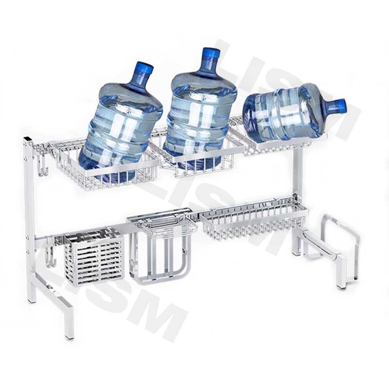 304 Stainless Steel Dish Drain Rack Folding Tableware Sink Storage Kitchen Desktop Drying Solution - 22