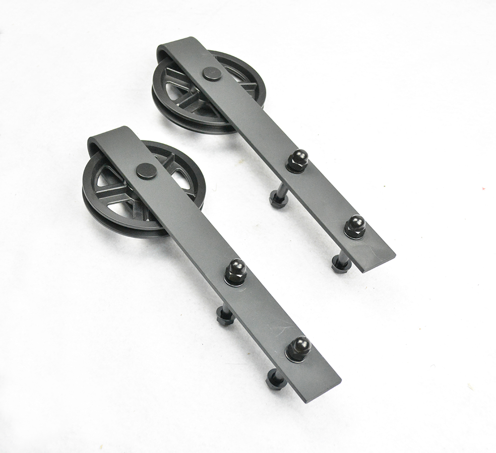 Diyhd 150cm-300cm Vintage Spoke Industrial Wheel Sliding Barn Wood Door Interior Closet Kitchen Track Hardware - 3