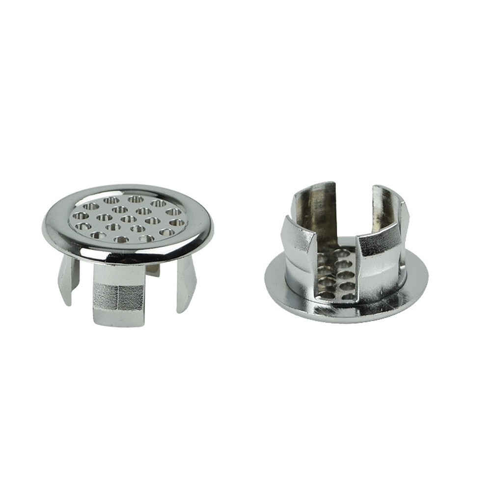 1 Pc Ceramic Bathroom Basin Sink Overflow Cover Chrome Trim Round Ring Spare Tidy G529 - 4