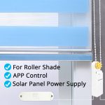 Bluetooth Control Smart Elegance European Chain Motor With Solar Panel Shades Roller Vertical Venetian Zebra Blind - 5