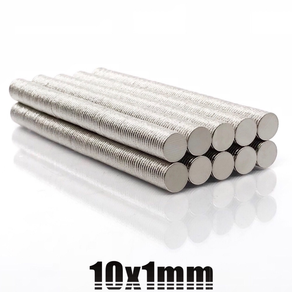 Super Strong Small Round Ndfeb Rare Earth Neodymium Magnets Powerful 10x1mm Available In 20 50 100 200pcs Packs - 1