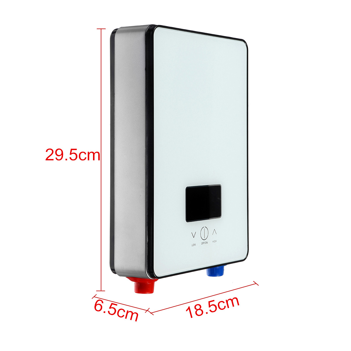 220v 6500w White Tankless Instant Electric Water Heater With Lcd Digital Display Selfchecking Thermostat For Bathroom - 6