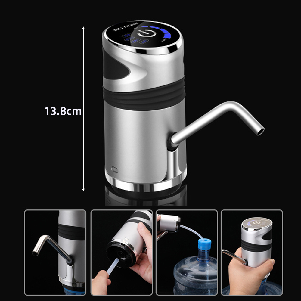 Intelligent Automatic Portable Usb Water Dispenser With Led Display And Manual Press For Bottled Water - 12