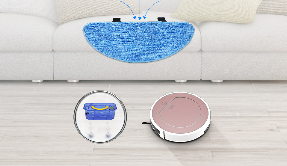Ilife V7s Plus Automatic Robot Vacuum Cleaner Sweep Wet Mop Ideal For Hard Floors Carpet 120mins Runtime Autocharging - 12