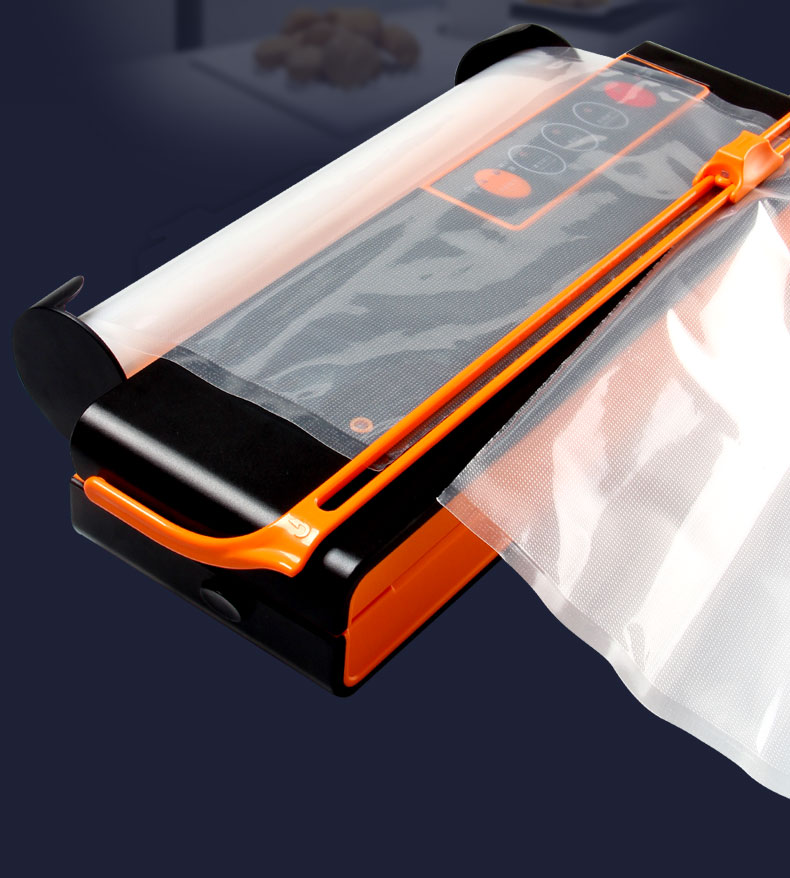 Womsi Mini Automatic Vacuum Sealer Machine With Cutting Bag Slot Food Packer Includes 10pcs Storage Bags - 2