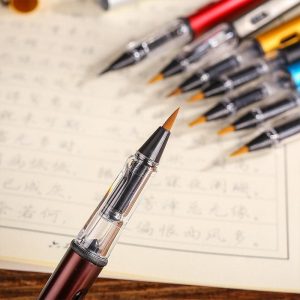 Fountains Style Water Soft Brush Pen Metal Refillable Ink Watercolor For Kids Painting Calligraphy Drawing Art Papeterie