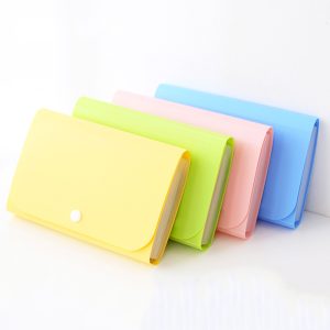 A6 Candy Colors Document Folders School Organizer Organ Bag Expanding File Folder For Documents Office Binder - 2