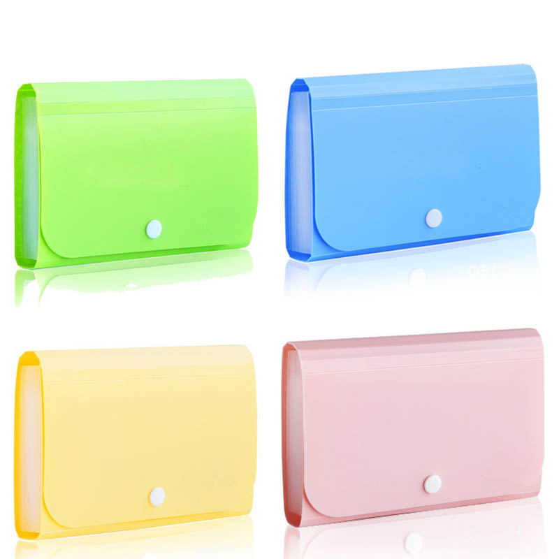 A6 Expanding Document Organizer Office Binder School Bag Candy Colored File Folders For Document Storage - 2