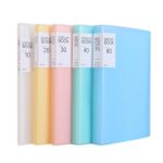 1pc A4 Display Book 20 40 60 Page Transparent Insert Folder Document Storage Bag For Bank Campus File Office Workplace Family